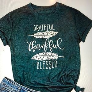 Grateful thankful blessed t-shirt